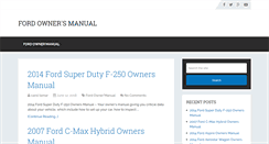 Desktop Screenshot of fordownersmanual.com